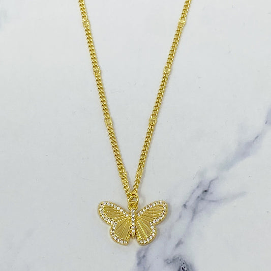 Butterfly In Flight Necklace