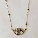 Bright & Studded Eye Necklace