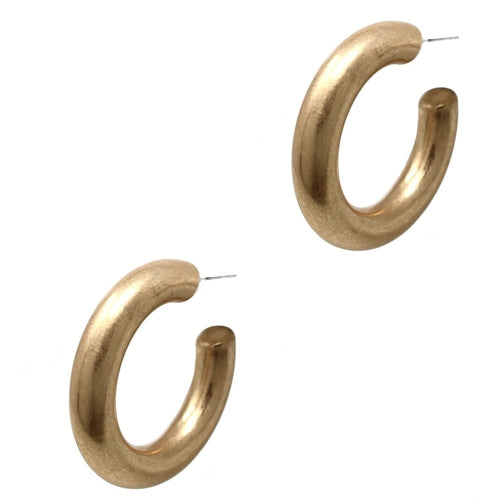 Round And Smooth Medium Hoop Earrings