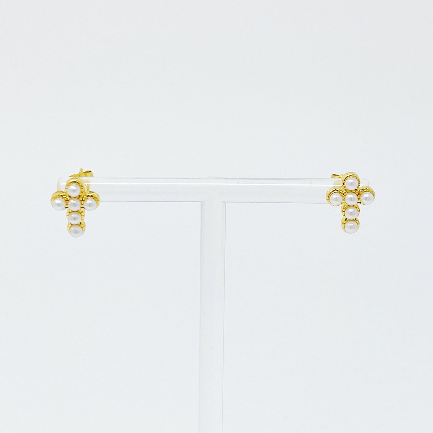 Dainty Cross Stud Earrings