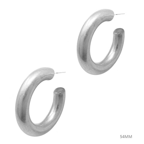 Round And Smooth Large Hoop Earrings