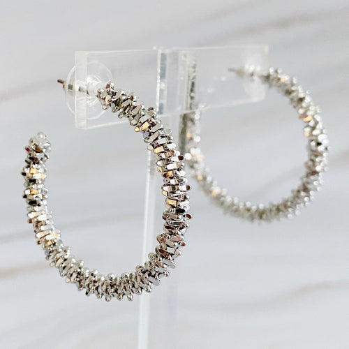 Golden Pebbles Hoop Earrings