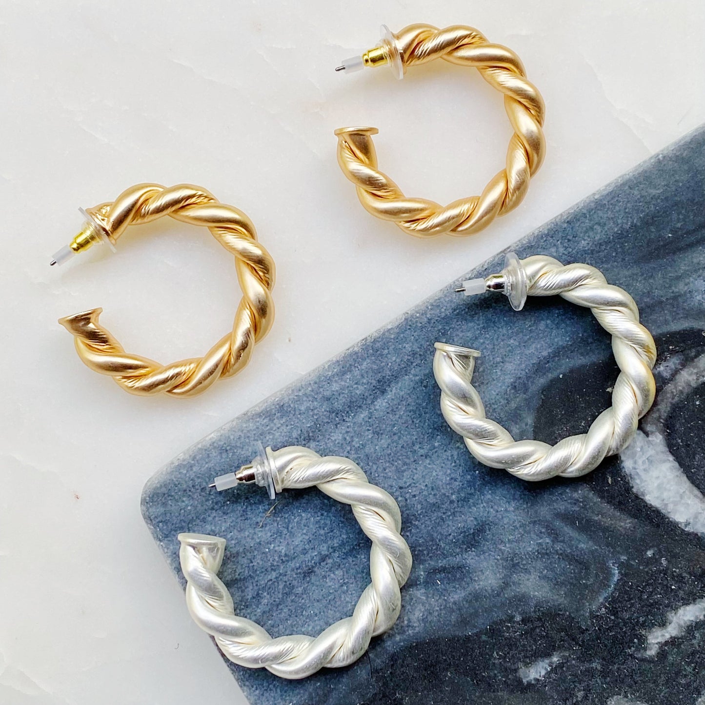 Riley Braided Hoop Earrings