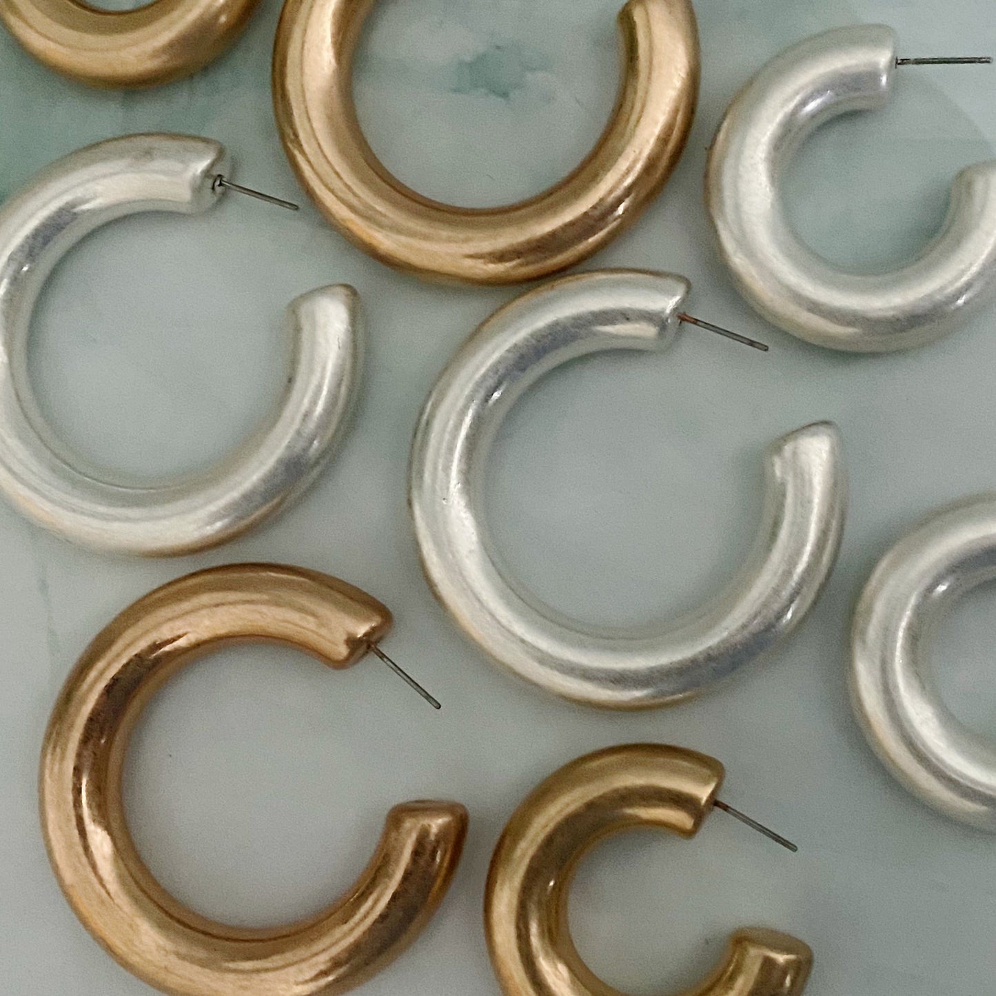 Round And Smooth Large Hoop Earrings