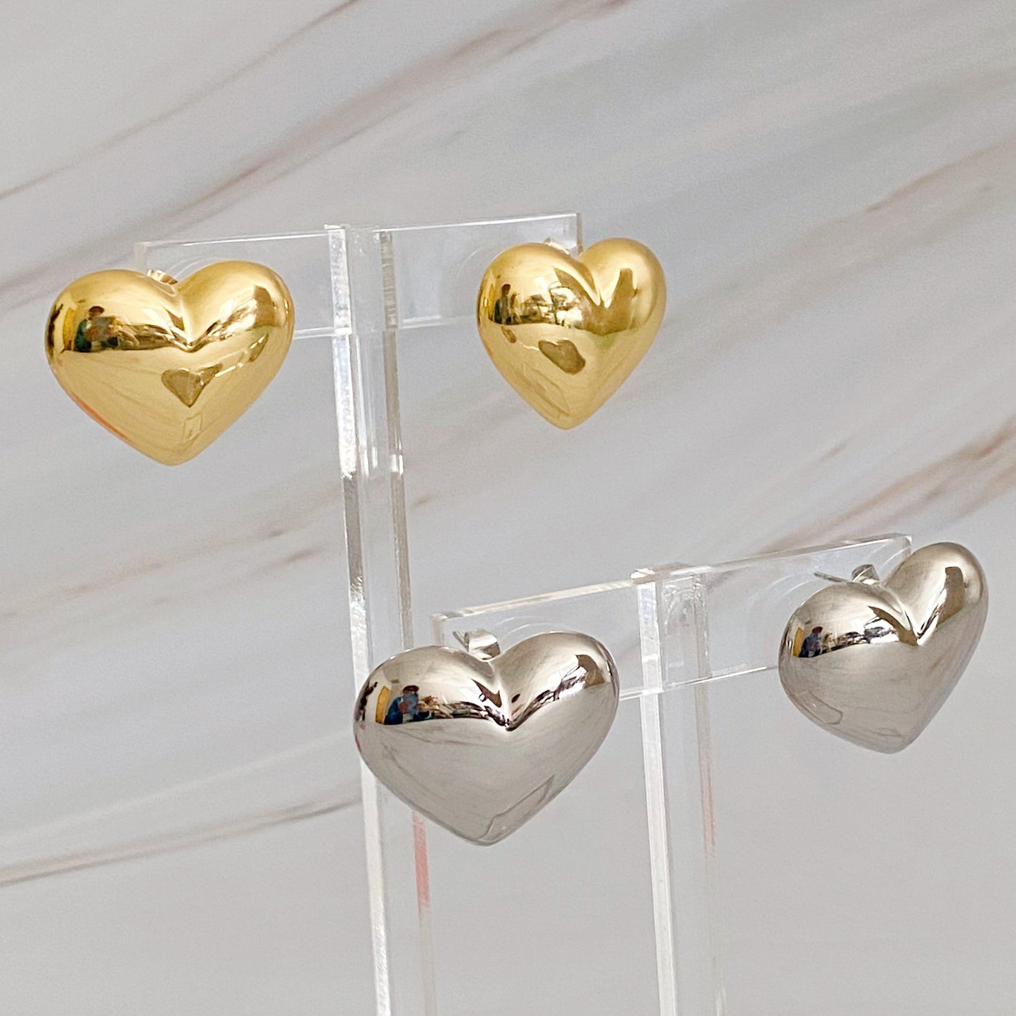 Polish My Heart Stud Earrings