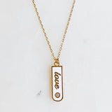 Love Drop Bar Necklace