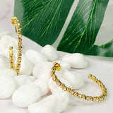 Ball And Jewel Hoop Earrings