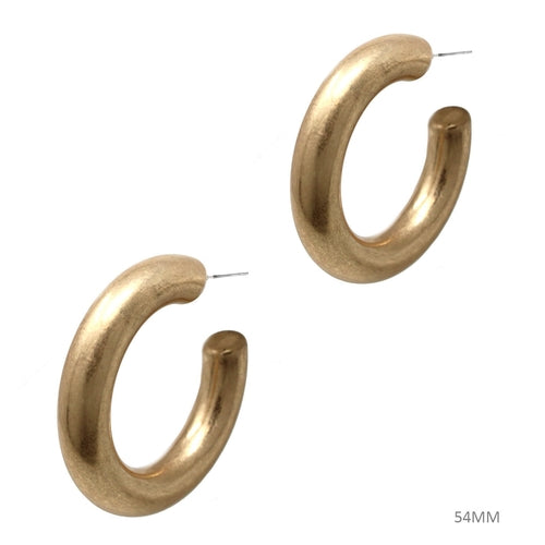 Round And Smooth Large Hoop Earrings