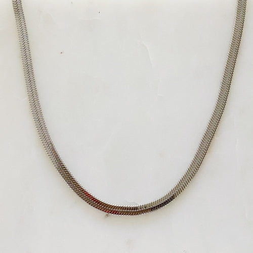 Simply Herringbone Chain Necklace