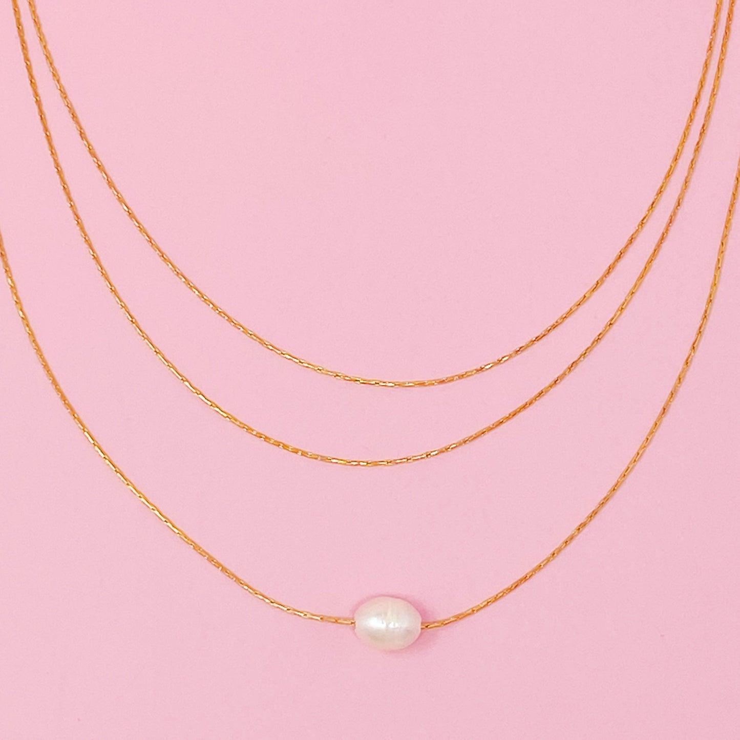 Layered Freshwater Pearl Pendant Necklace