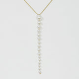 Gradiant Long Pearl Drop Necklace