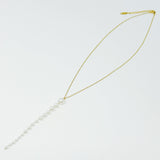 Gradiant Long Pearl Drop Necklace