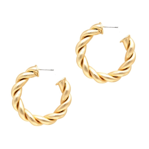 Riley Braided Hoop Earrings