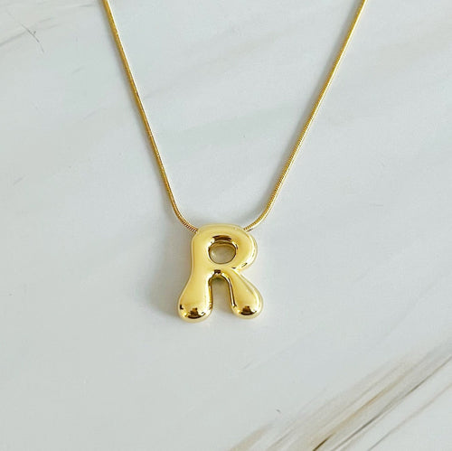 Balloon Letter Initial Necklace