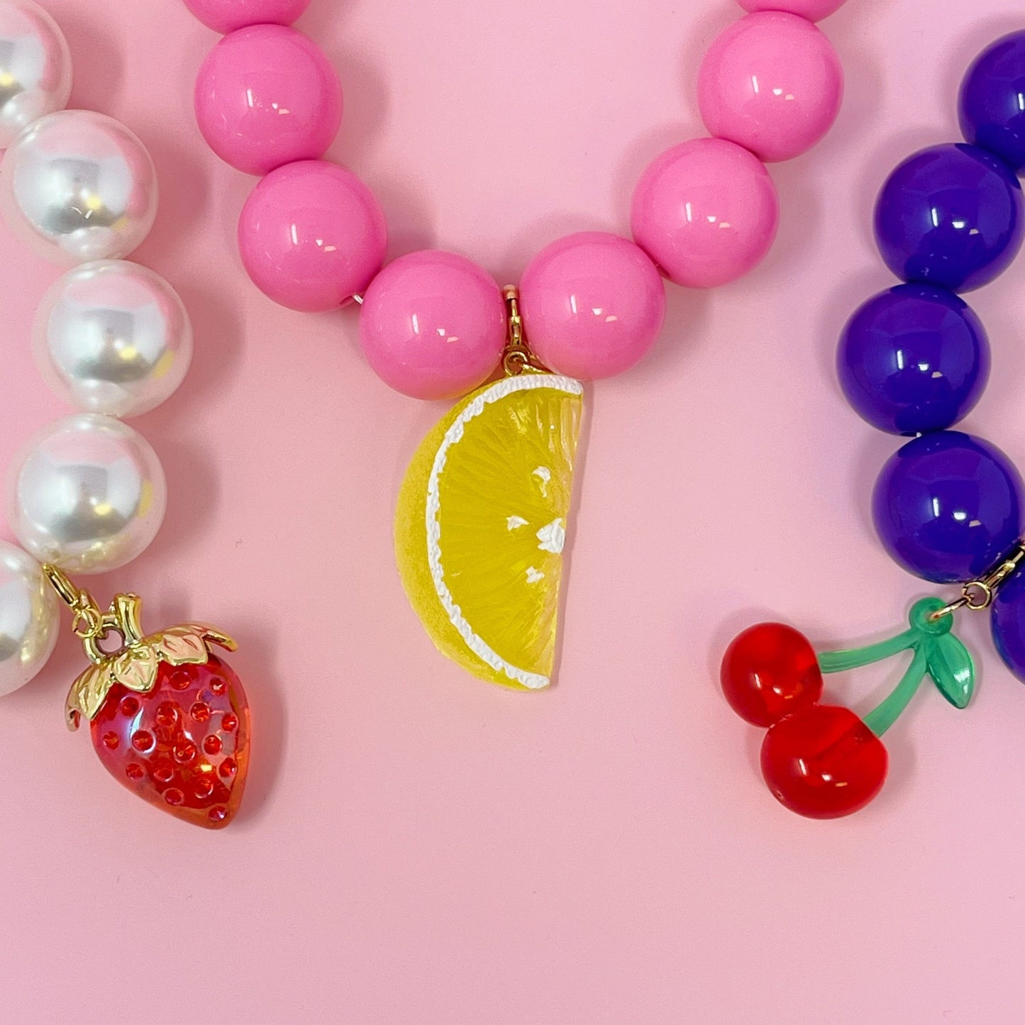 Color Bauble Sweet Fruit Lovely Necklace