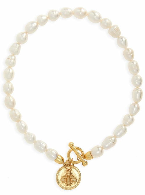 Bee X Pearl necklace